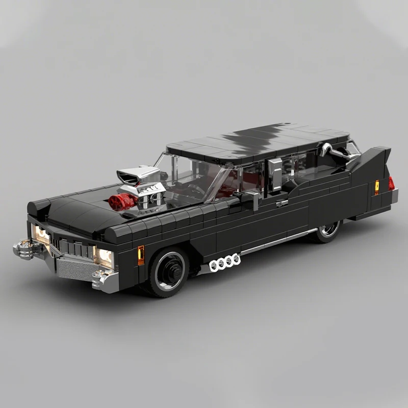 

293pcs MOC Cadillacss Hearse City Champion Supercar Building Blocks Christmas Gift Toy to Develop Patience and Concentration