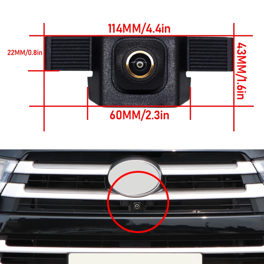 Front View camera For Toyota Highlander XU50 Kluger 2014 2015 2016 2017 2018 2019 2020 HD Night Vision Parking LOGO Front Camera