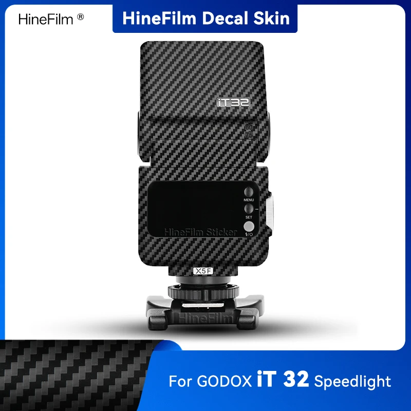 

Hinefilm Skin for Godox iT32&X5 Camera Speedlight Decal Skins for Godox IT 32 X5 Flash Premium Sticker IT32X5 Warp Cover Skin