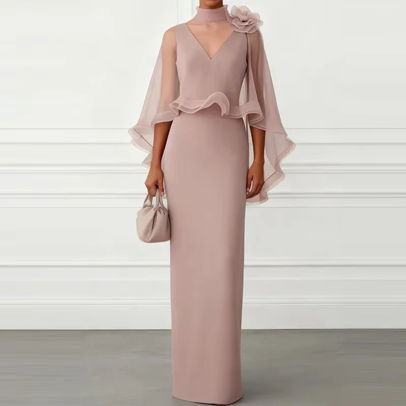 Elegant modest evening gown, custom available, soft fabric, ideal for wedding, banquet and formal party. Perfect Islamic dress f