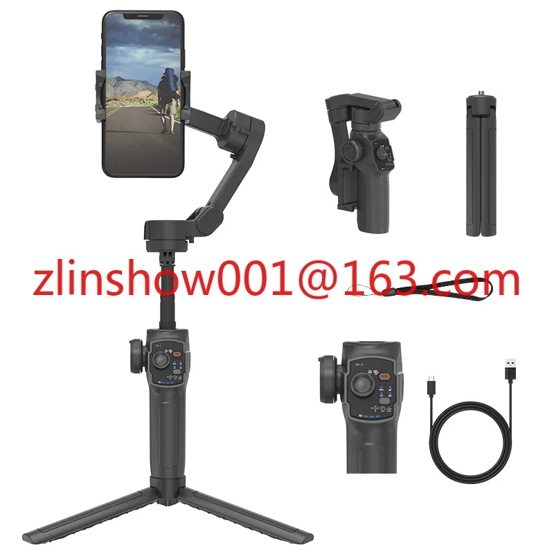 L9 Popular 3 axis face tracking smart shooting gimbal stabilizer with fill light extension rod tripod VLOG selfie stick