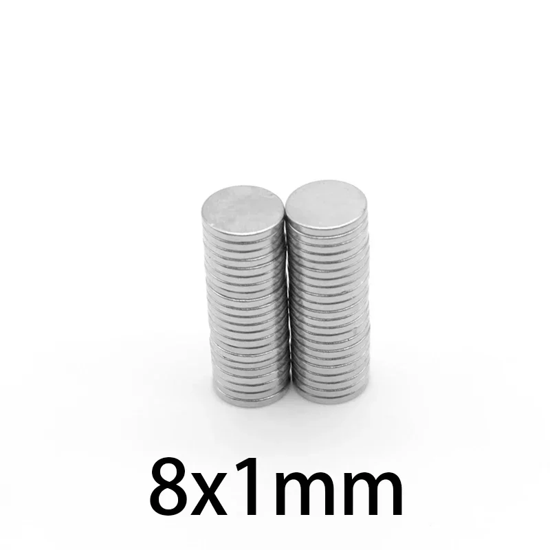 8x1mm  Strong Round Magnets Powerful Magnets For Fridge, DIY, Building, Scientific, Craft, Office Magnets 8*1 8x1