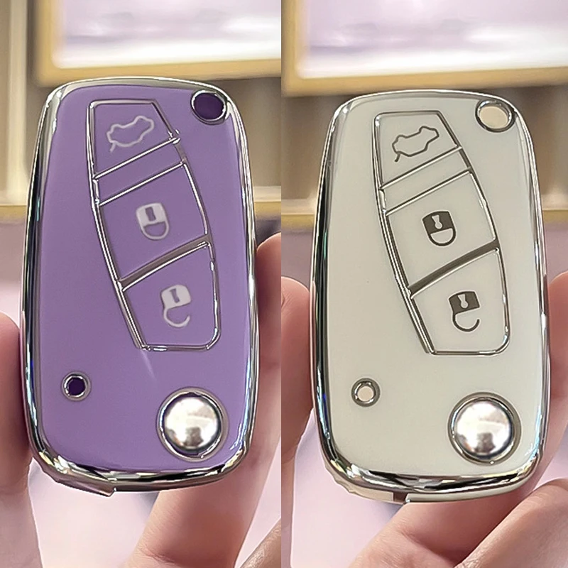 

2 шт. для fiat 500 чехол для ключейcatoriang zhi yue bo yue защитный чехол для ключей с дистанционным управлением сумка для ключей