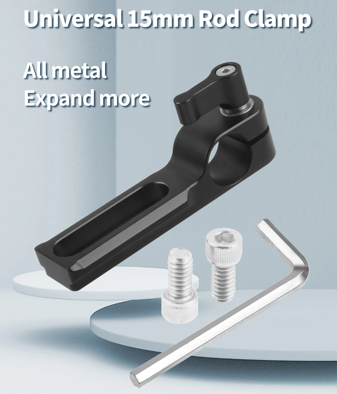 Standard 15mm Einzel Rod Clamp Quick Release Adapter mit NATO Sicherheit Schiene 1/4 Schrauben für DSLR Kamera Top Griff/platte/Käfig Rig – Detail 1