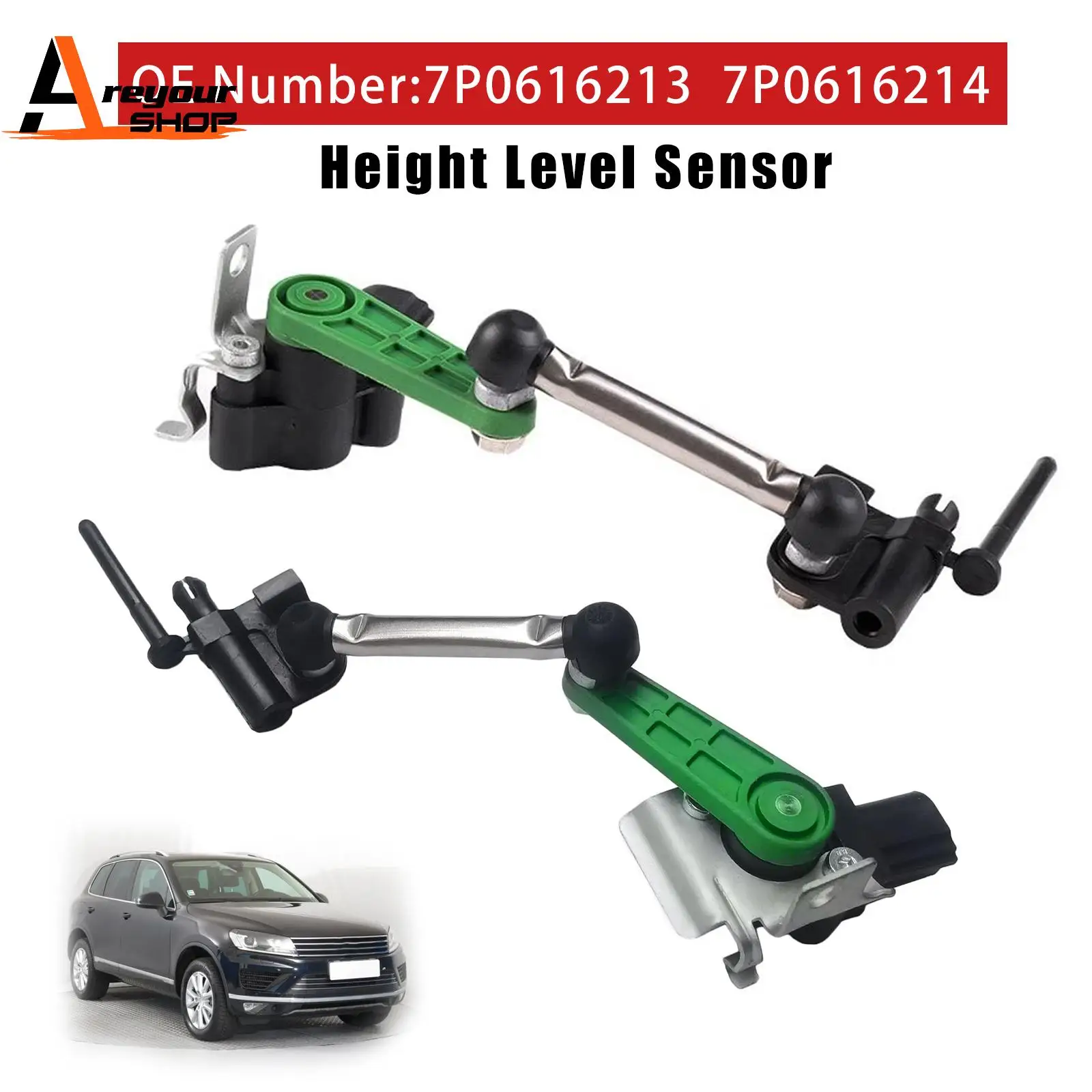 

Передний левый/правый/пара датчик уровня высоты 7P0616213 для VW Touareg 7P5 7P6 2010 2011 2012 2013 2014 2015 2016 2017 2018