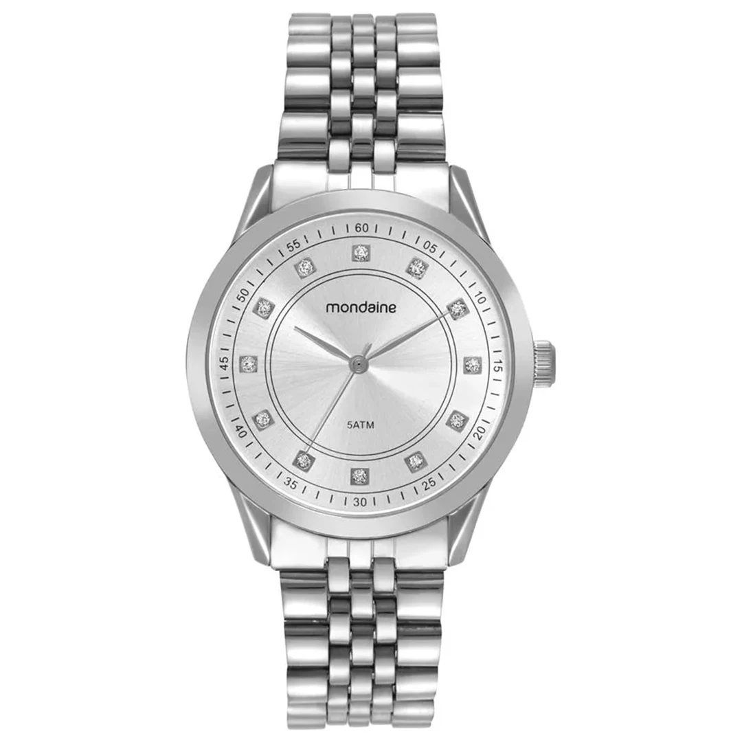 Relogio Mondaine Feminino  Casual Prateado 99763L0MVNE1