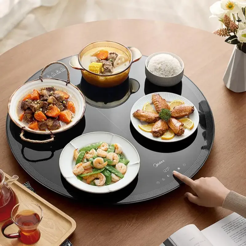 ميديا-مسخِّن طعام كهربائي ، مسخن طعام كهربائي ، ذائب تخمير ، لوح دائري دوار ، أطباق دافئة ، من من من من من ، من ، من 60 إلى 50