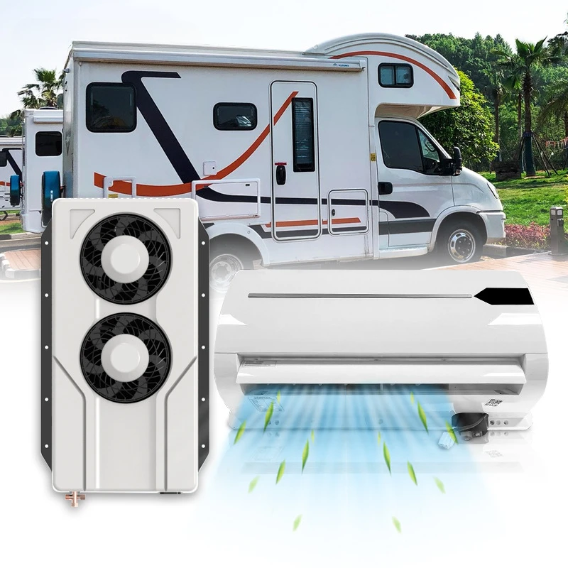 

Double fan split parking air conditioner 12V24V silent model high cooling capacity electric truck car RV