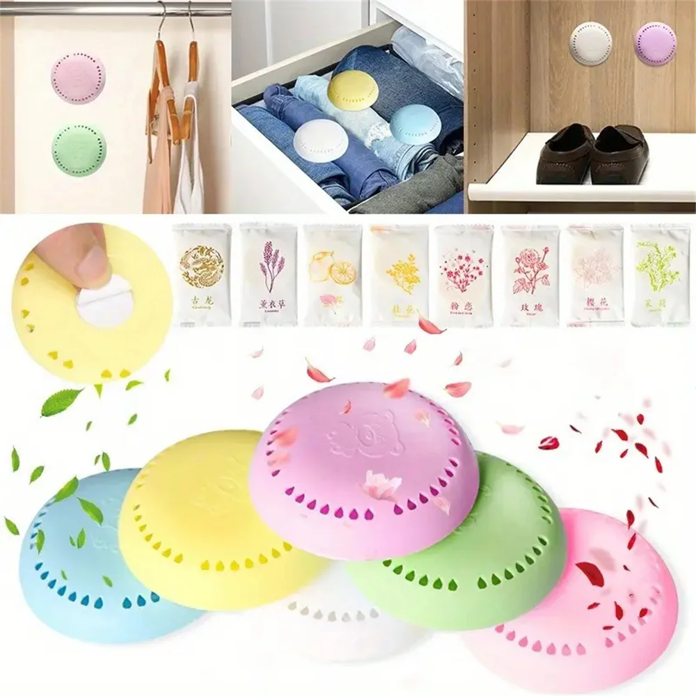 6pcs Long-Lasting Aromatherapy Air Fresheners Tablets with Bonus Scented Shell Aromatic Solid Deodorizing for Homes Car Bathroom