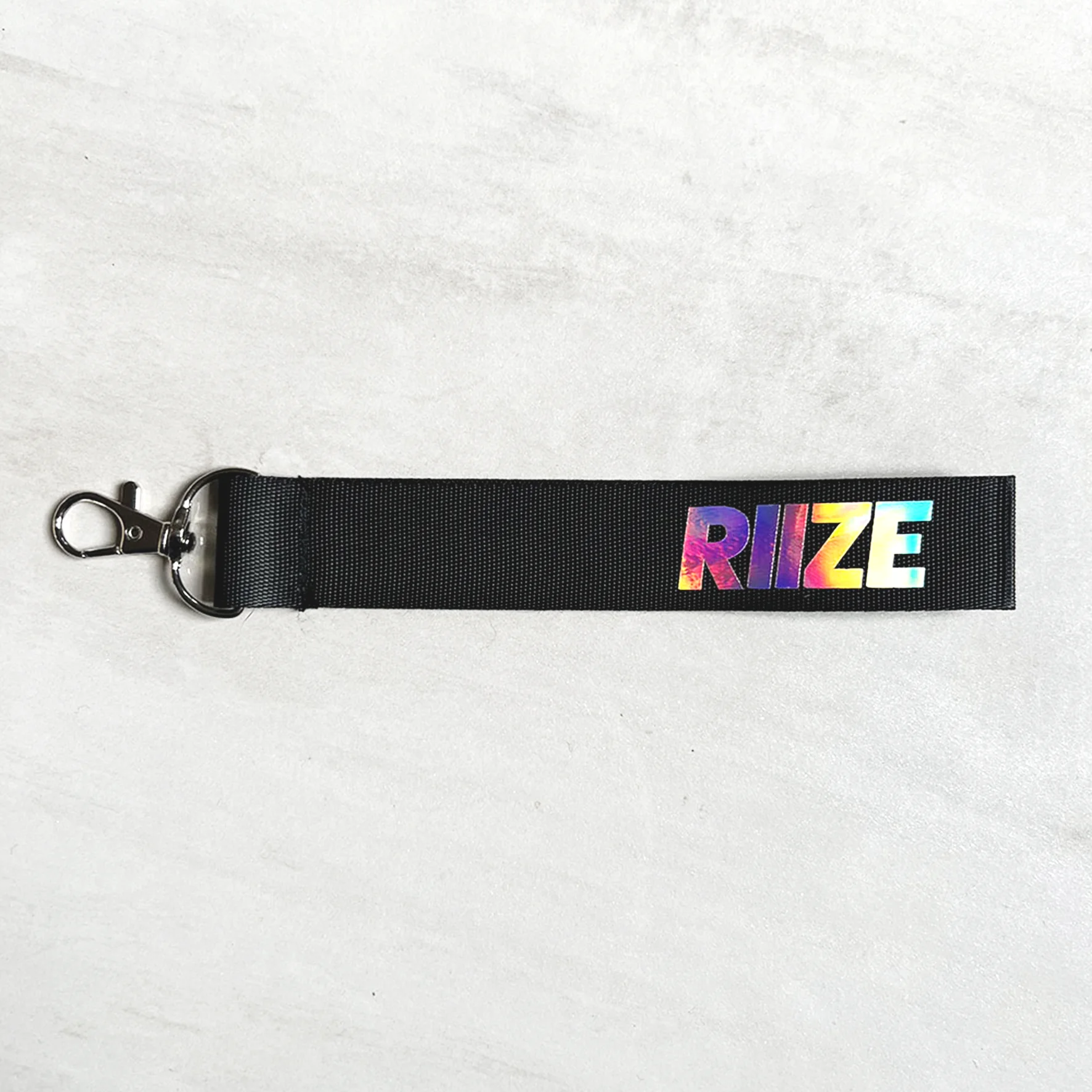 KPOP RIIZE Laser Phone Strap Get A Guitar Black Rope Lettter Keyring WonBin SUNGCHAN Polyester Rope Bag Pendant For SOHEE Gifts