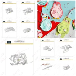 Merry Christmas Snowman Holiday Tags New Metal Cutting Dies Stamps Stencil Embossing Template DIY Greeting Card Handmade