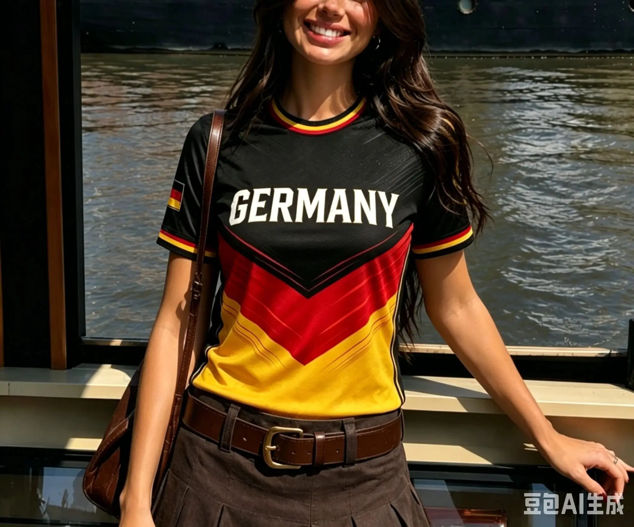 

Germany Soccer Fans Uniform Jersey Woman's Football Jersey Short Sleeve T-Shirt Daily Casual Outfit Short Sleeve Tops Tee Y2K