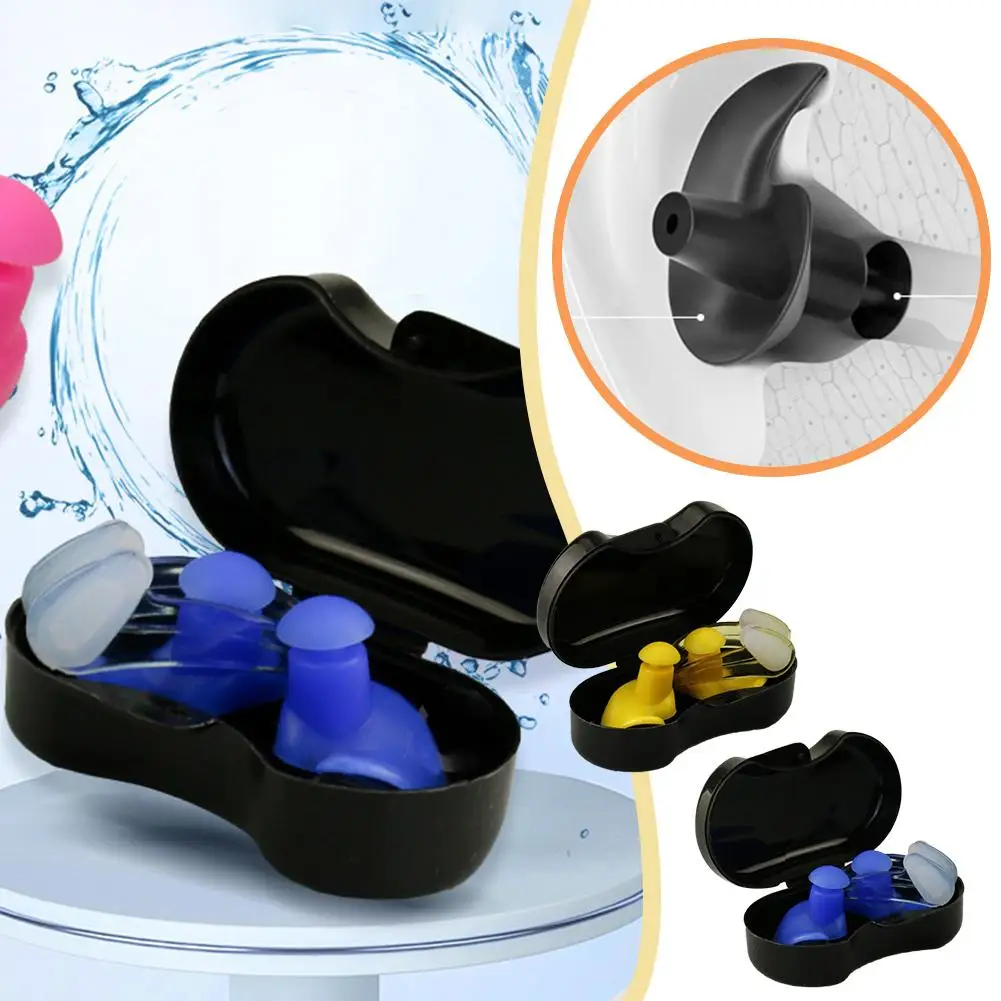 Clássico impermeável Silicone Earplugs, textura delicada clássica, acessórios de orelha, natação, portátil, plugues, macio, K0o7, 1 par