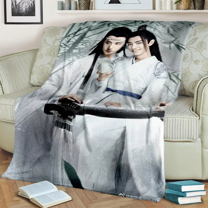 Drama The Untamed xiao zhan wang yi bo Soft Throw Blanket Throw Blanket Soft Cartoon Printed Bedspread Bedspread Sofa Gift