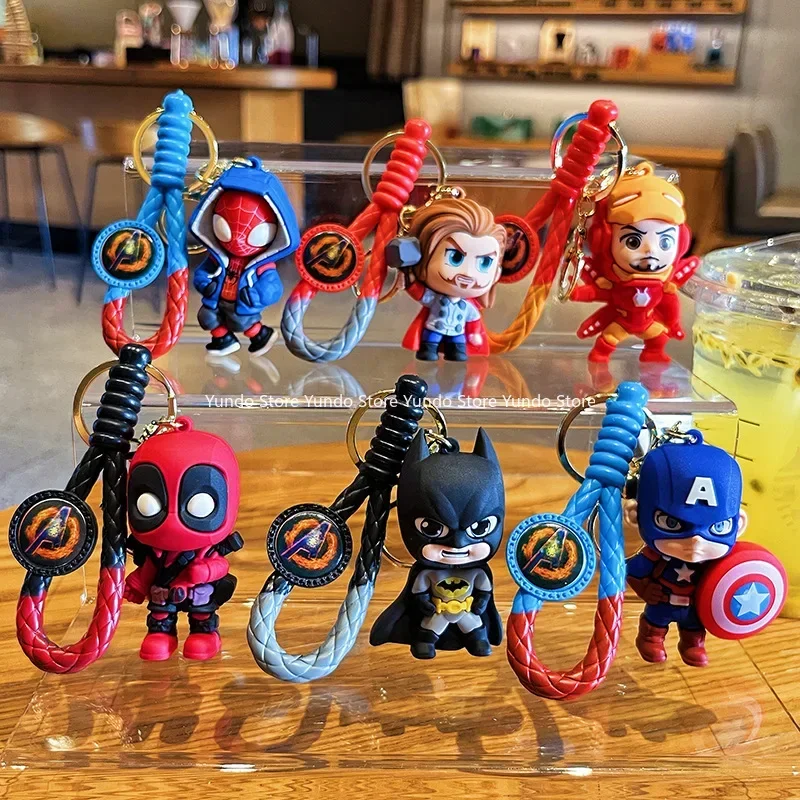 New Marvel Kawaii Doll Pendant Deadpool Q Version Fashion Backpack Keychain Anime Character Bag Key Ring Pendant Birthday Gift