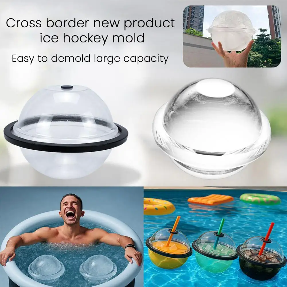 علبة ثلج للحمامات على الجليد قوالب مكعبات ثلج من السيليكون الإضافية للحمامات يغرق صانع كرات قابل لإعادة الاستخدام خالي من مادة Bpa مع سهلة الإصدار وبطيء
