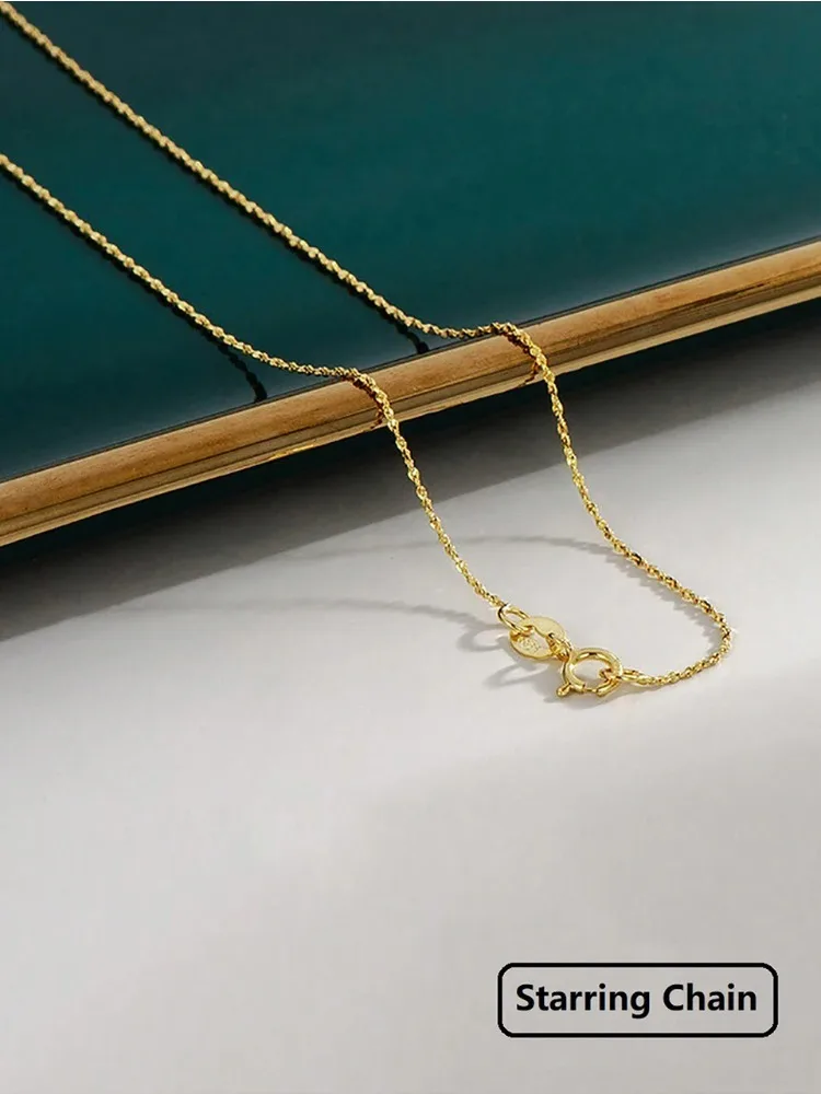 925 Sterling Silber Minimalistische 40cm 45cm Damen Einfache Halskette für Frauen Halskette Geschenke Mode Hochwertige Feine Schmuckstücke – Detail 4