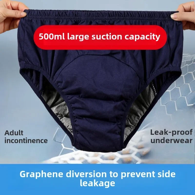 Anti-leakage Diaper Panties Adult Incontinence Washable Reusable Absorb Urine Underwear Pregnancy Elderly Diapers Brief Graphene