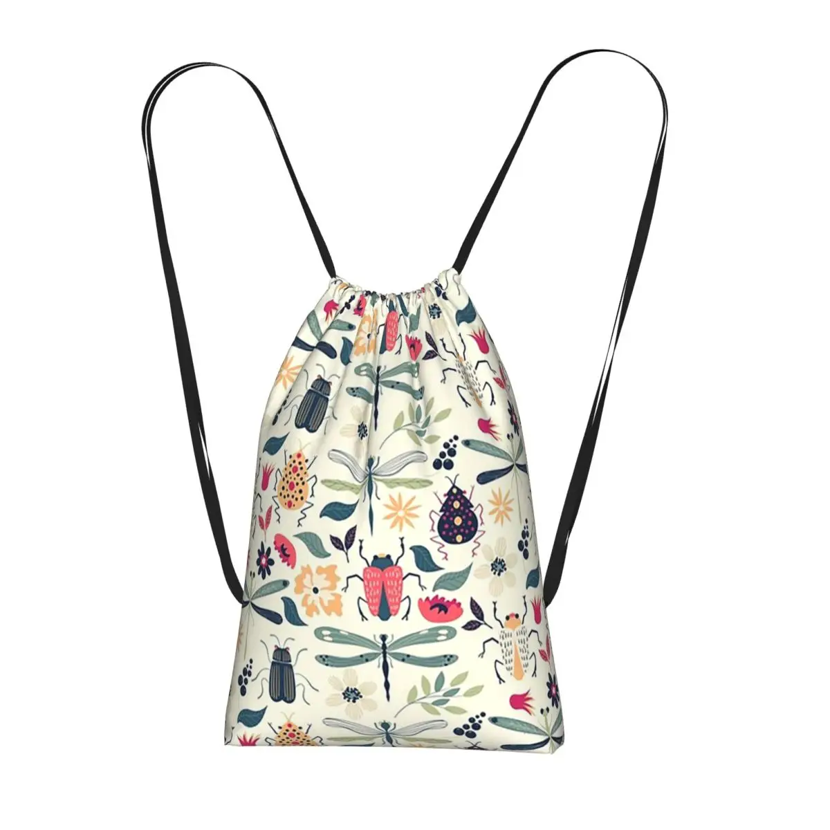 

Cartoon Insect Bug Pattern Backpacks Multi-function Drawstring Bags Sports Bag Book Bags for Travel School