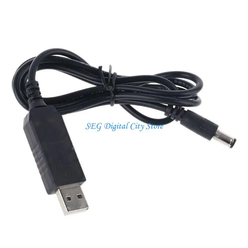 U75B USB 5V to 12V 5.5x2.1mm Power Supply Cable for Wifi Router LED Strip