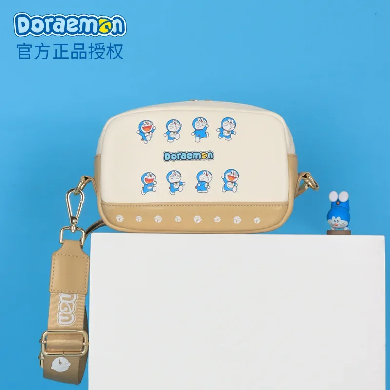 Doraemon-monederos y bolsos de mano Kawaii para mujer, bolso de mensajero para mujer, bolso cruzado de un hombro para niñas, estampado, envío gratis