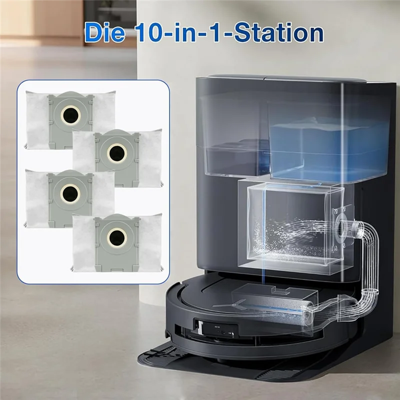 ABUS-For ECOVACS Deebot X9 Pro Omni/X9 Pro Robot Vacuum Cleaner Replacement Main Side Brushes HEPA Filters Dust Bags