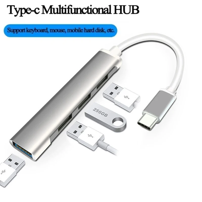Type C Multi USB Splitter Computer Expansion Tool Portable Multi Ports Hub For Data Transfer For Phone Laptops Desktop Computer