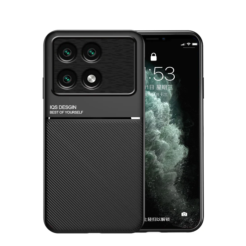 ل Xiaomi Redmi K70e حافظة مضادة للصدمات حامل سيارة مغناطيسي حافظة جلدية من السيليكون Redmi K70/Redmi K70 Pro الألعاب Fundas حماية