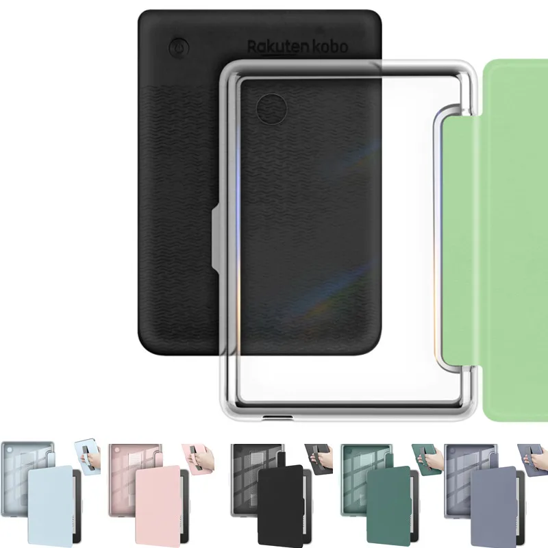 

Акриловый прозрачный чехол для Tolino Shine Color 2024/Shine 5 2024/Shine4 2022 6 дюймов Электронная книга с ремешком на руку Магнитный смарт-чехол