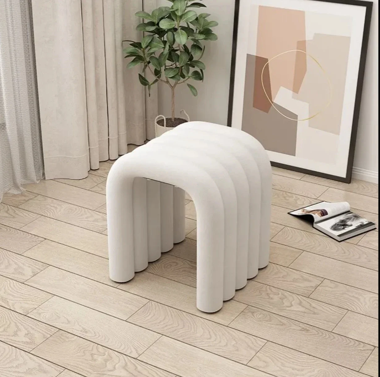 Leather Bench Seat Cushion Low Entrance Shoe Changing Stool Living Room Bedroom Gym Storage Coffee Table Sofa