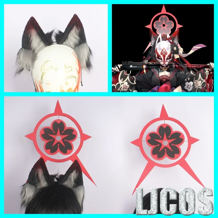Anime Blue Archive Kosaka Wakamo Cosplay Halo Headwear Animal Ears Headset 150CM weapon Halloween Party Accessories Props