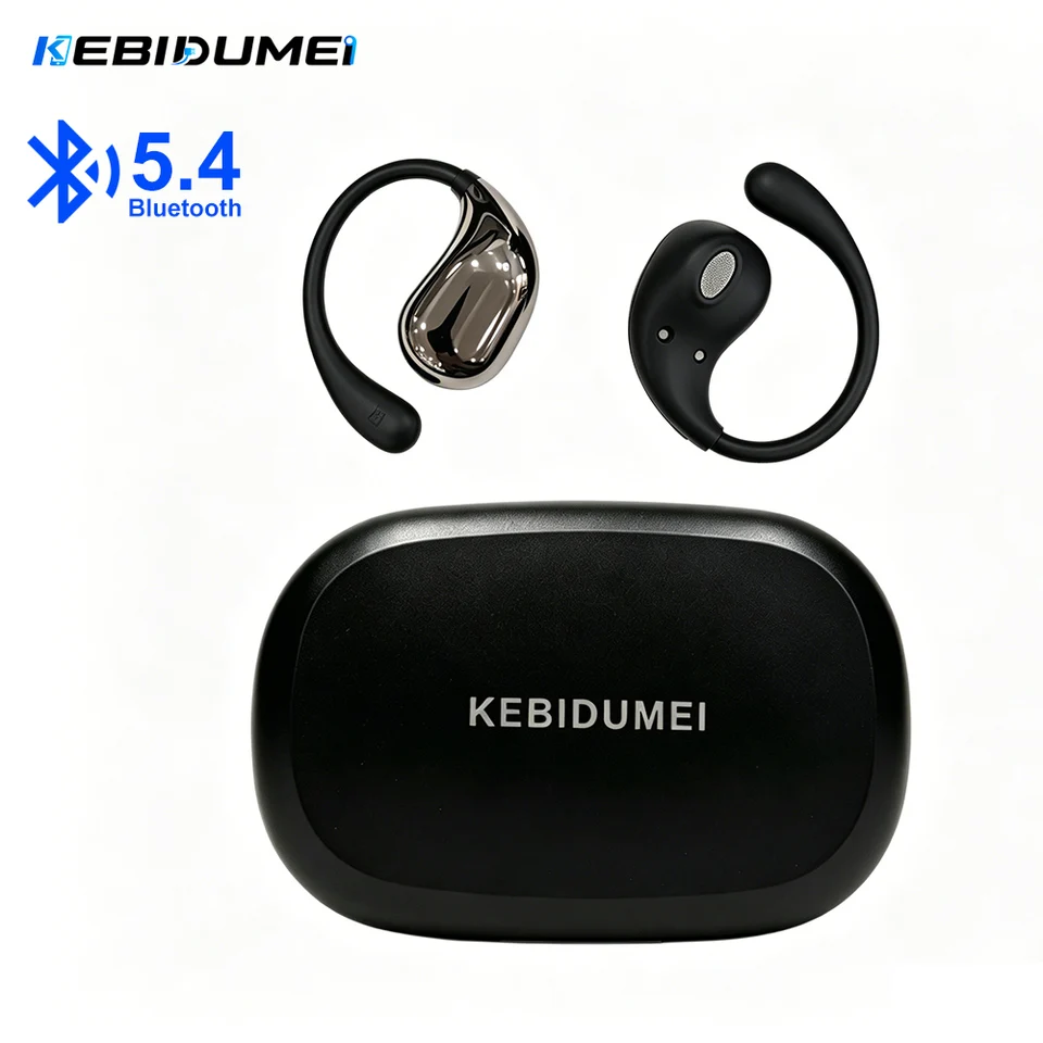 블루투스 5.4 이어훅 헤드폰 TWS 무선 이어폰 HiFi 스테레오 방수 헤드셋 LED 디스플레이 긴 대기 터치 이어버드