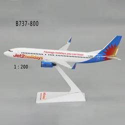 1:200 Scale A321 B737-800 Jet 2 Holidays ABS Plastic Airplane Model Toys Aircraft Plane Model Toy Assembly Resin for Collection