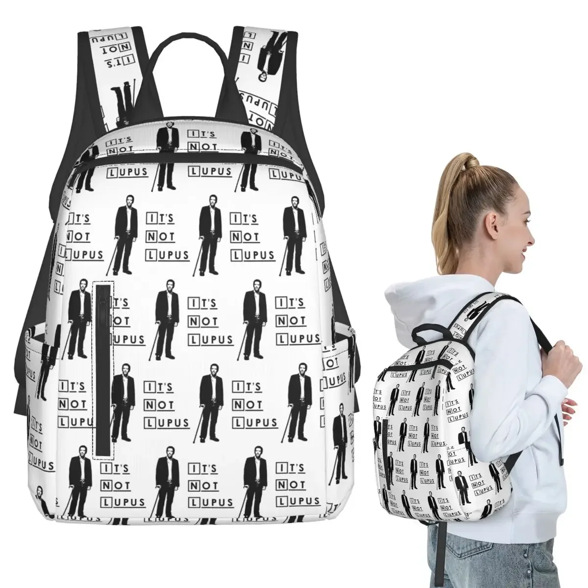 

Dr House - It's Not Lupus Backpack Student Boys Girls BookBag Children School Bag Computer Shoulder Bags for Men Women