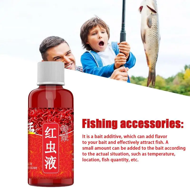 Red Worm Fishing Liquid 60ml High Concentrated Additive Fish Bait Attractant Enhancer Lure Tackle Liquid For Trout Cod Carp Bass