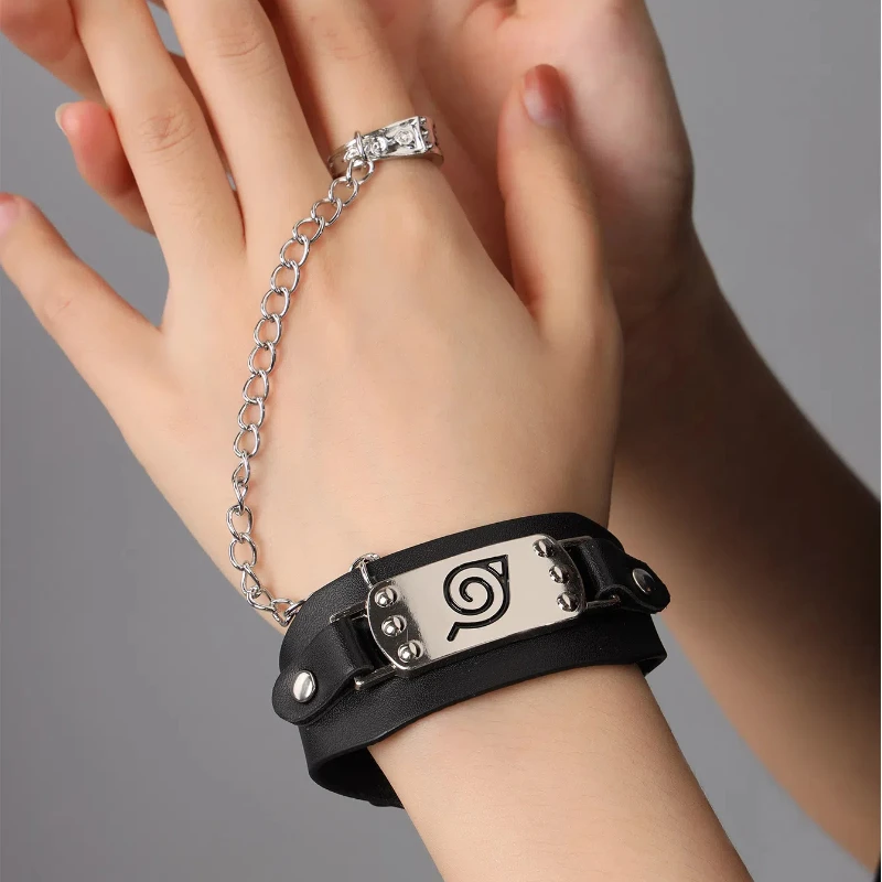 Anime Ninja Bracelet Ring Naruto Kakashi Cosplay Costume Accessories One Piece Shingeki No Kyojin Ring Toys Men and Women Gift