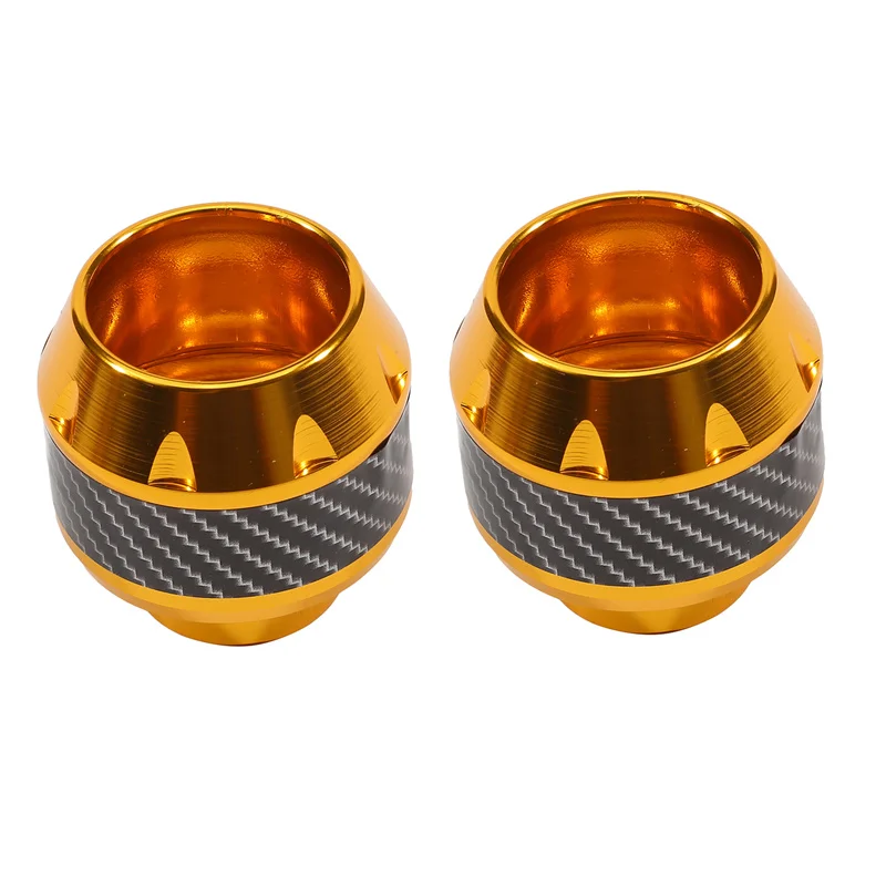 Protector Universal contra choques para motocicleta, Protector de horquilla delantera de aluminio, protección para rueda de motocicleta, deslizador de tapa contra choques, 2 uds.