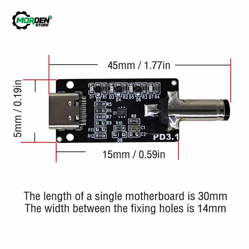 QC/PD 2.0 3.0 PD3.1 5V/12V/20V/28V type-c telefon komórkowy szybka ładowarka wabik tablica wyzwalacza Adapter Step Down Buck moduł Boost