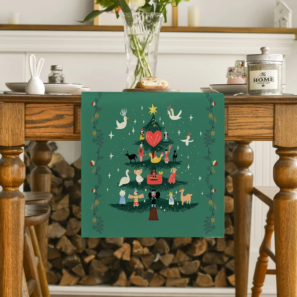 Christmas Tree Love Soldier Star Table Runners Tablecloth Home Decoration Dining Tables Table Runner Wedding Party Tablecover