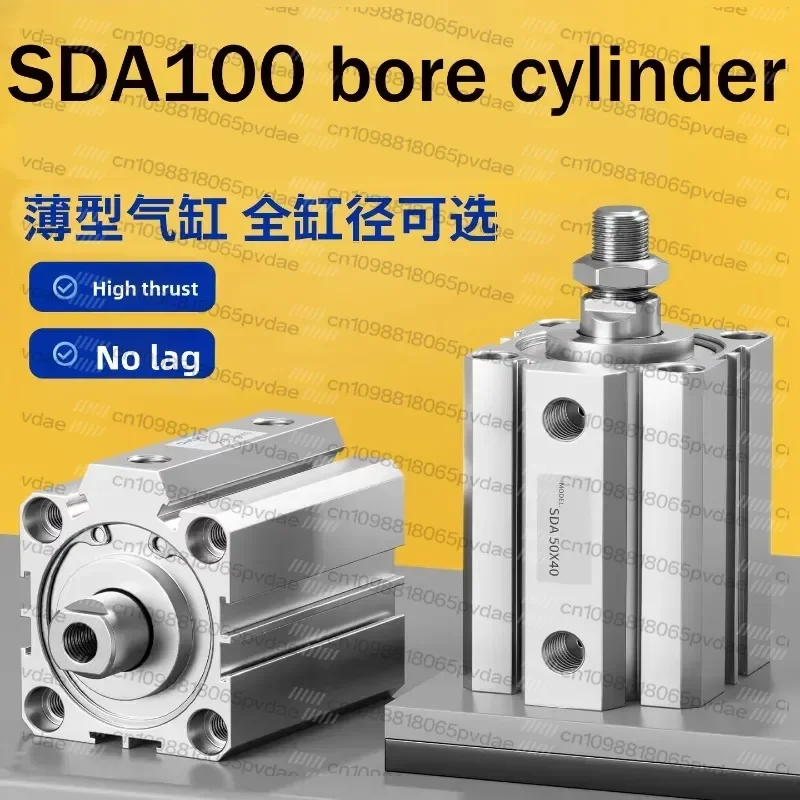 Tool Parts SDA100 Air pneumatic cylinder double acting compact cylinder female thread SDA100X50-S SDA100X25 External thread