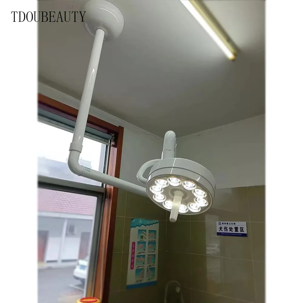 TDOUBEAUTY 30w Ceiling Medical Examination Shadowless Surgical Dental Led Lamp Ceiling Dental Led Light for Dental, Pet Surgery