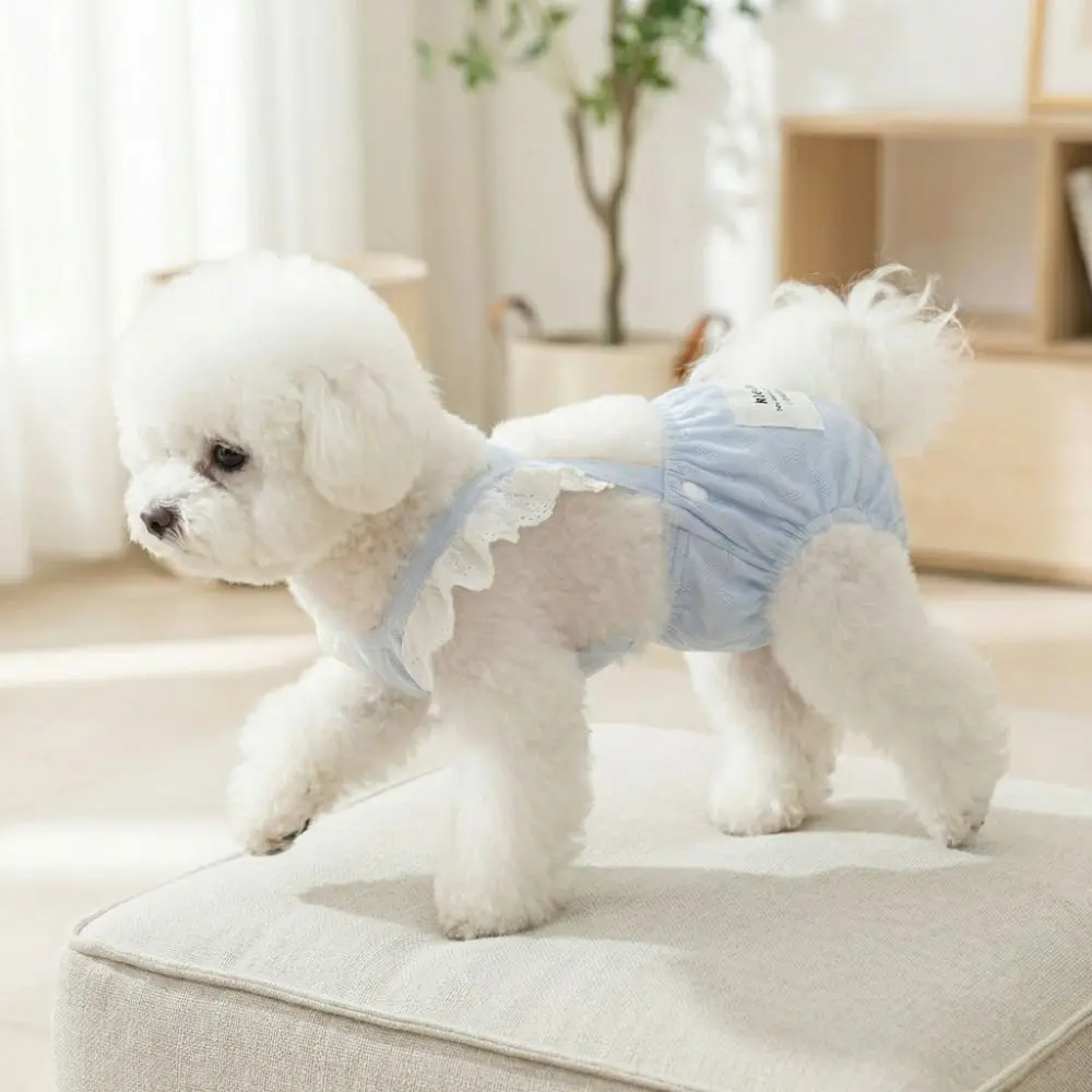 Fashion Suspenders Style Dog Physiological Pants Adjustable Washable Pet Jumpsuit Breathable Female Dog Shorts Outdoor