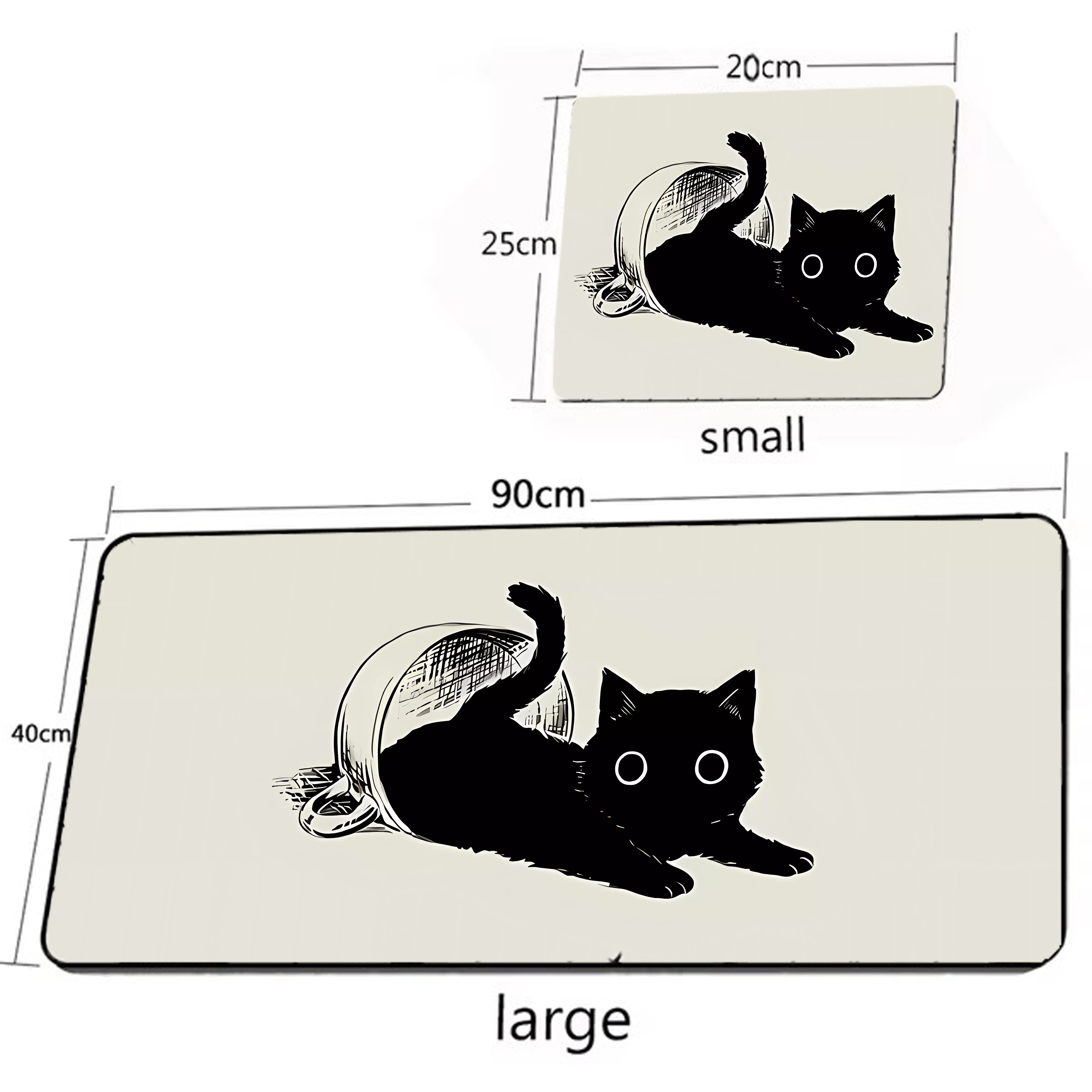 

Kawaii Cat Cute Mousepad Gaming Speed Keyboard Pads Anti-slip Mouse Pad Notebook Rubber Carpet Locked Edge Mouse Mat 900x400mm