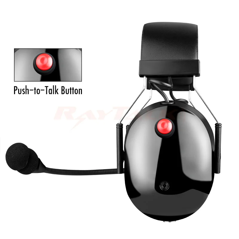 RayTalk RAN-3000Q walkie talkie noise canceling headset with 6-pin FLEX2 cable for Peltor