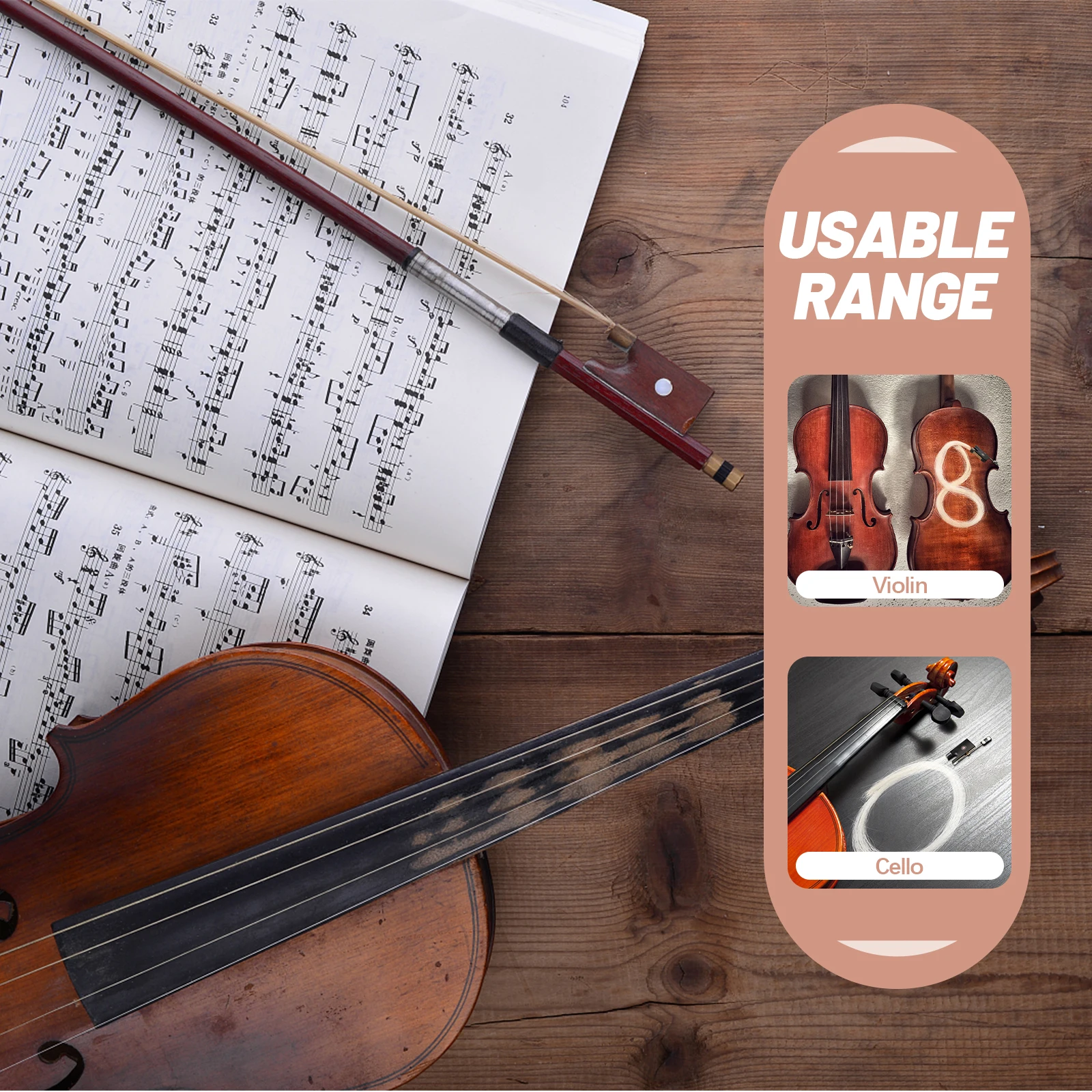 

Violin Hair for Cello Bows Accessories Horsehair Ponytail Replacement