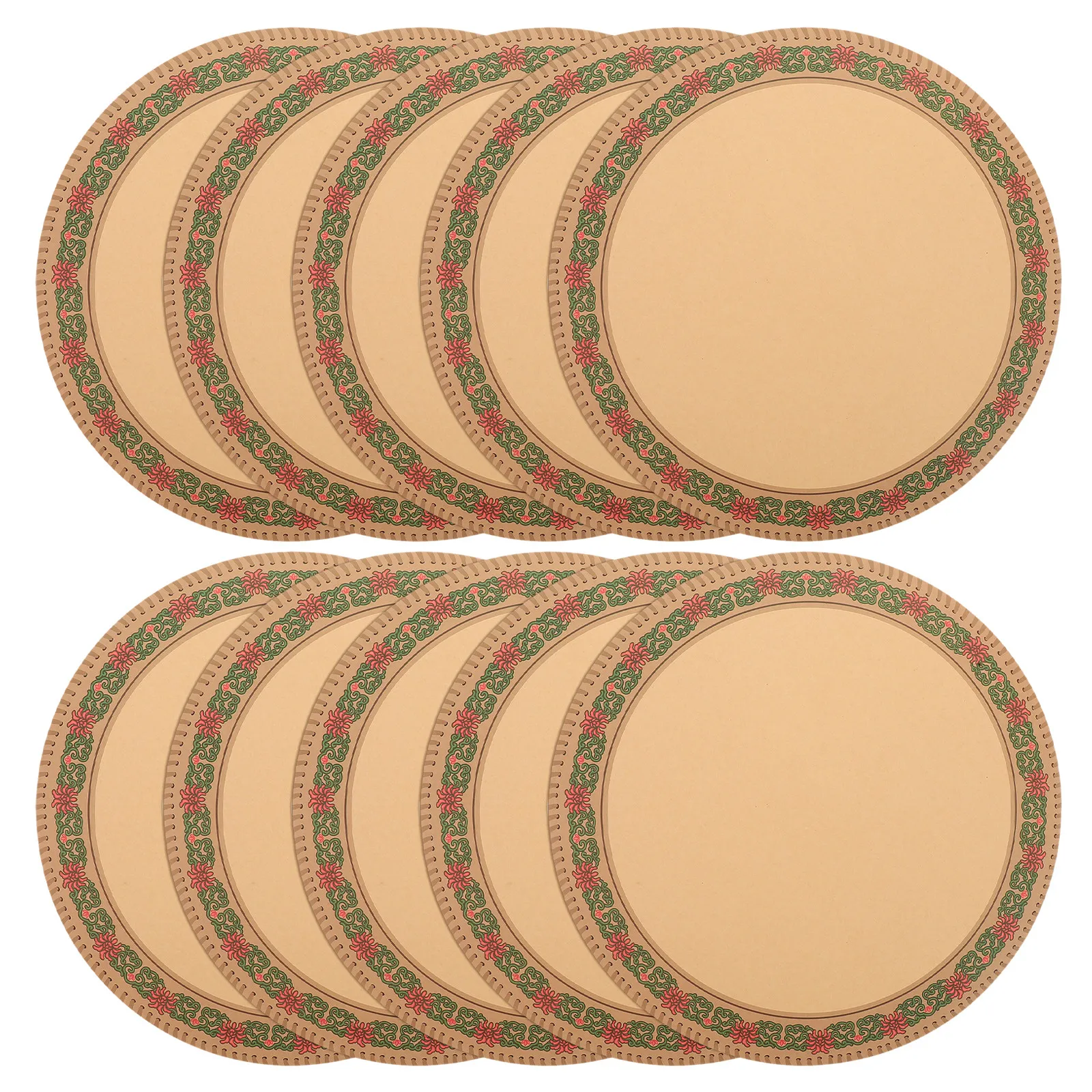 

20 Sheets Round Ethnic Border Art Paper Decorative Floral Design Ideal for Sketching Painting Drawing Decorative Drawing Paper