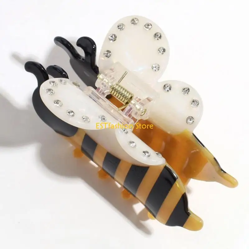 Y5GC BEES BEES HAIR CLAW CLAW جميل النحل مجوهرات شعر الشعر الأنيقة مشابك مخلب مناسبة لمختلف تسريحات الشعر #5