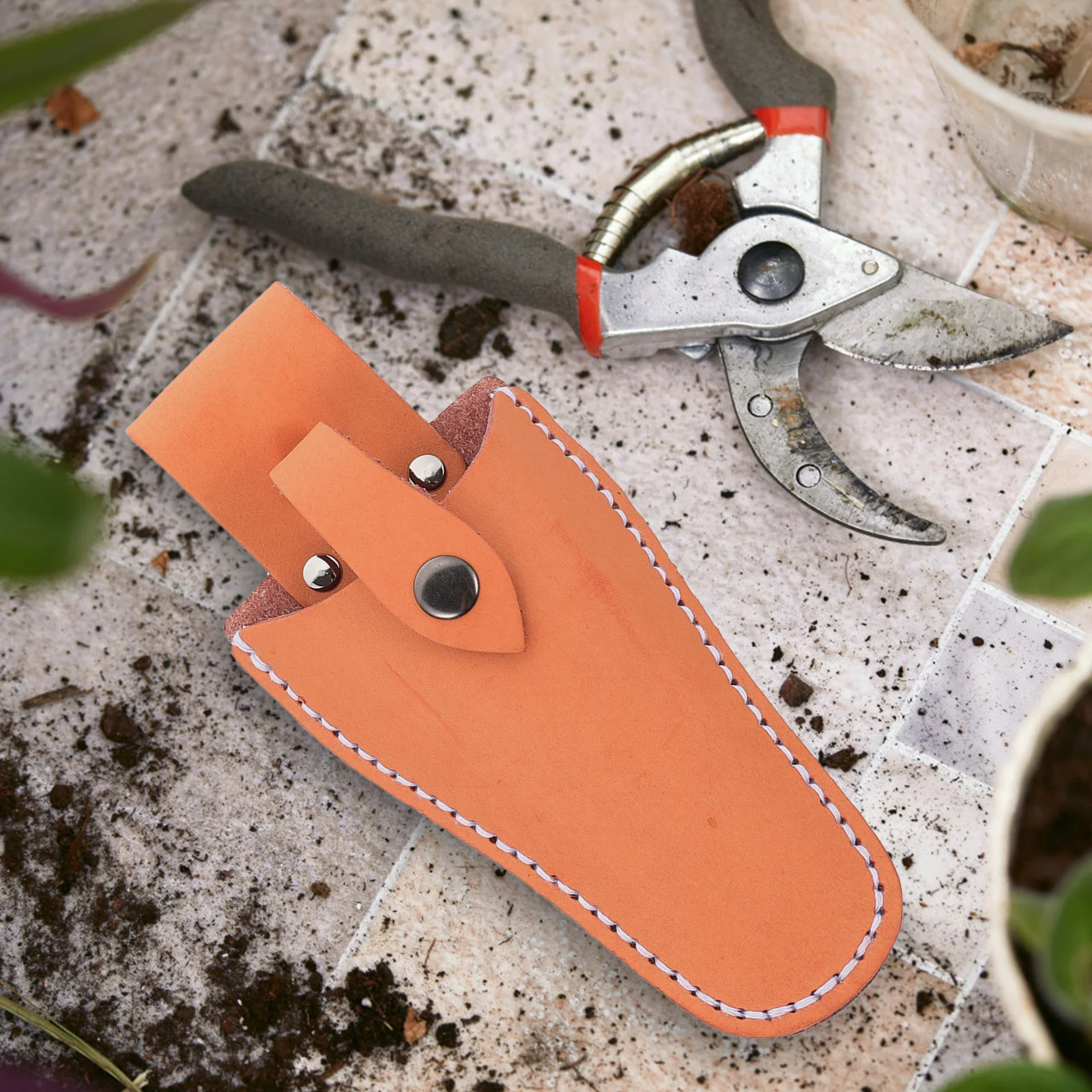 

2pcs Shear Case Pruning Tool Kit Hair Scissors Case Holder Premium Synthetic Durable Belt Attachable for Hairstylists