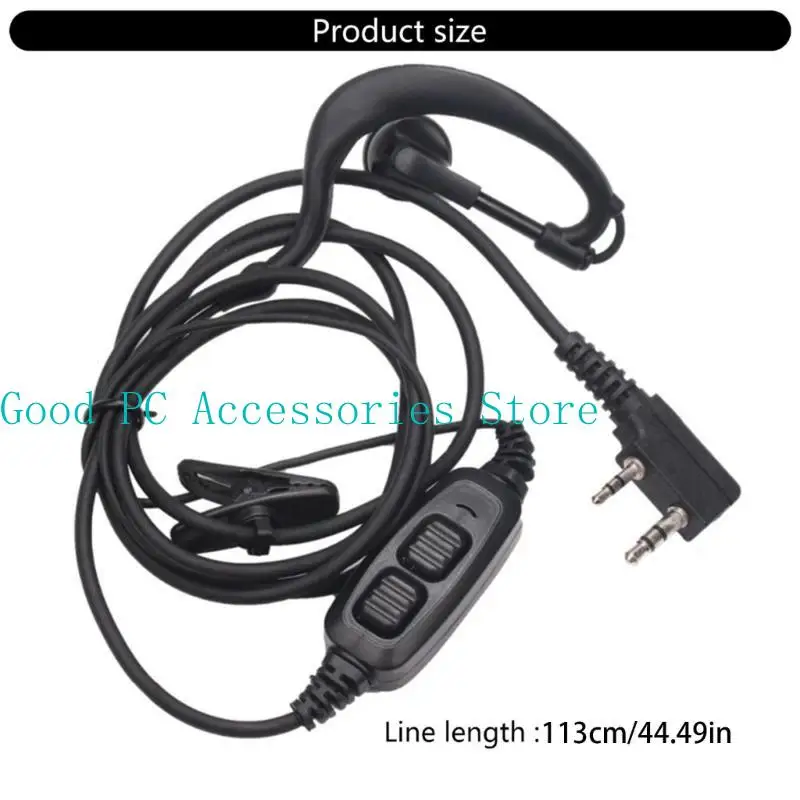 R53C PUSH DOUBLE PUSH TO TALK 2 PIN PLUT SELPTETS ADAPTER لـ 82 Series Walkies Talkies