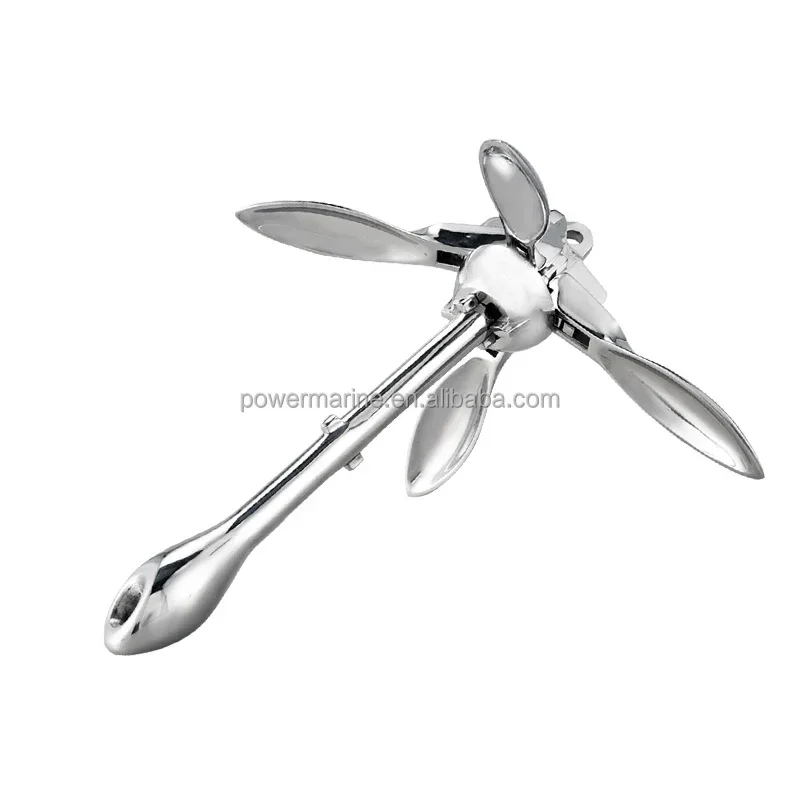 

Stainless Steel Mirror Polished Yacht Parts 316 Stainless Steel Grapnel Anchor Folding Anchor For Boat